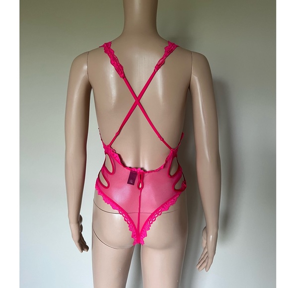 NWOT Victoria's Secret hot pink teddy - Picture 4 of 7